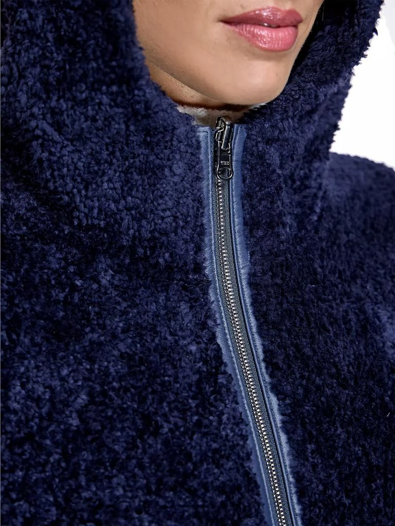 Maximilian Reversible Hooded Shearling Cape 6