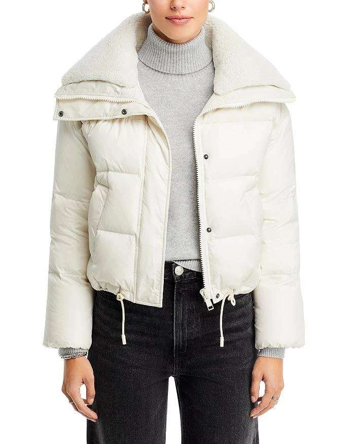 Yves Salomon Shearling Collar Down Puffer Jacket 3