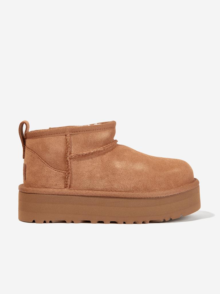 UGG UGG Girls Classic Ultra Mini Platform Boots in Brown