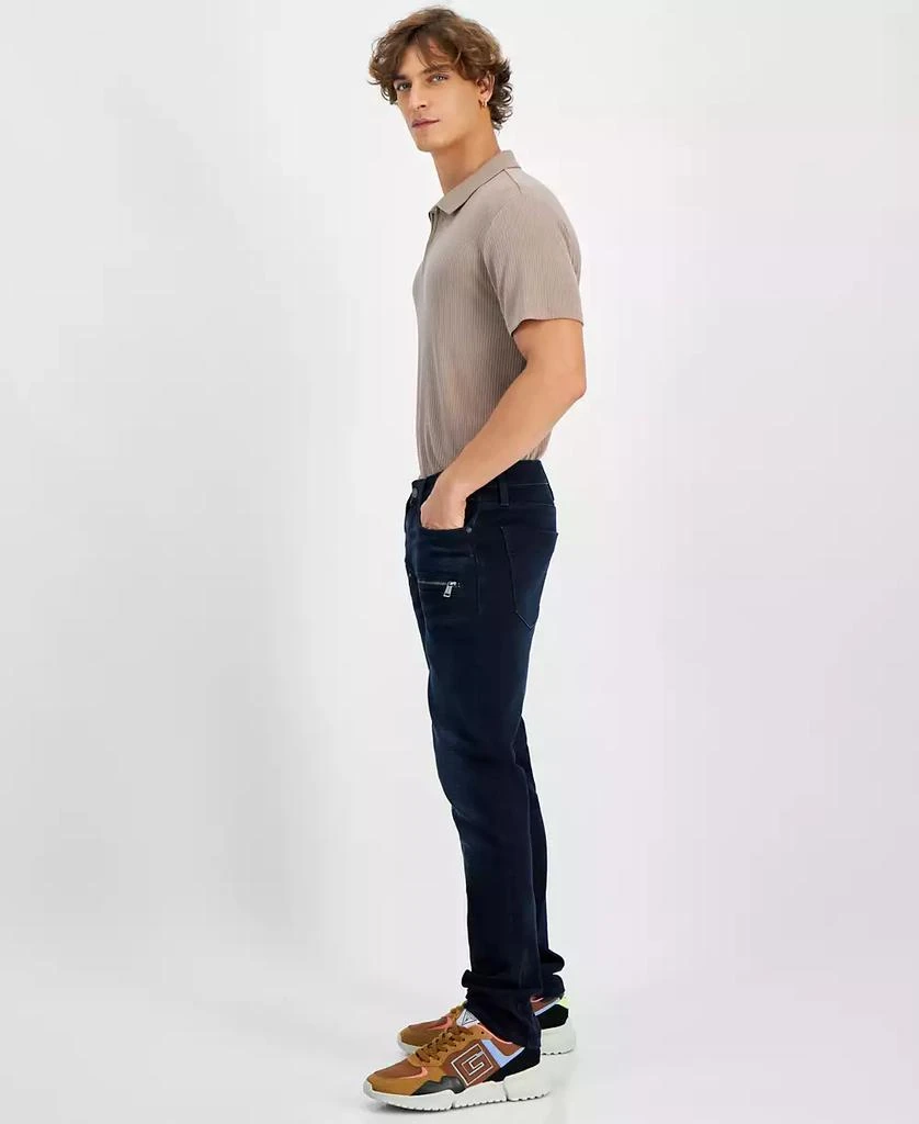 GUESS Men's Finnley Slim-Fit Jeans, Dark Wash 7