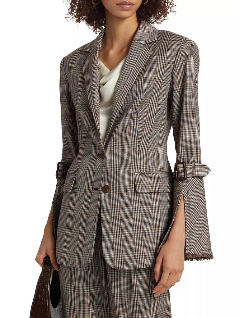 Ramy Brook Loretta Plaid Two-Button Blazer 3