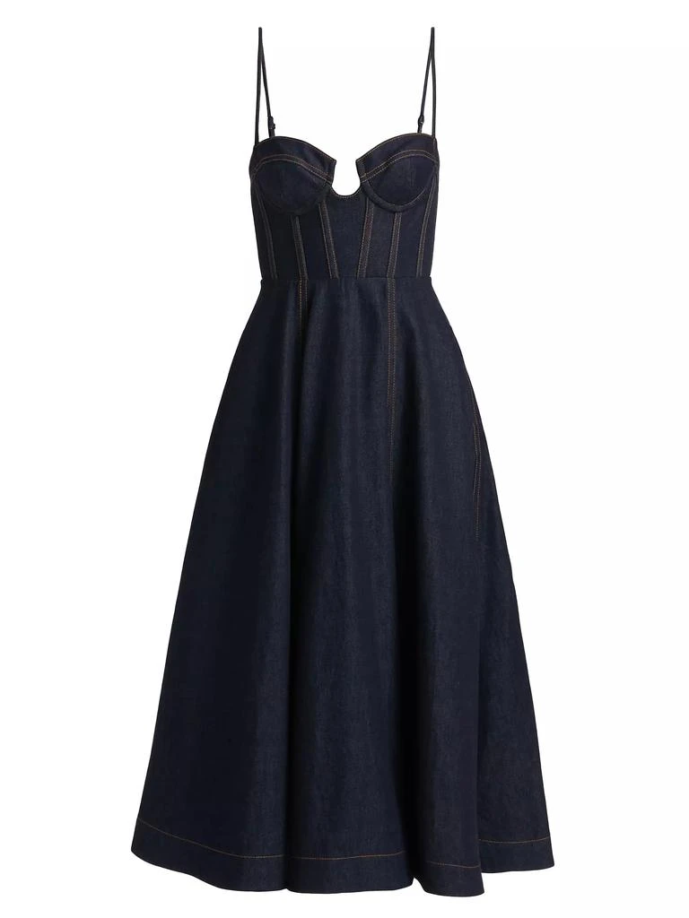 Zimmermann Crush Denim Corset Dress 1