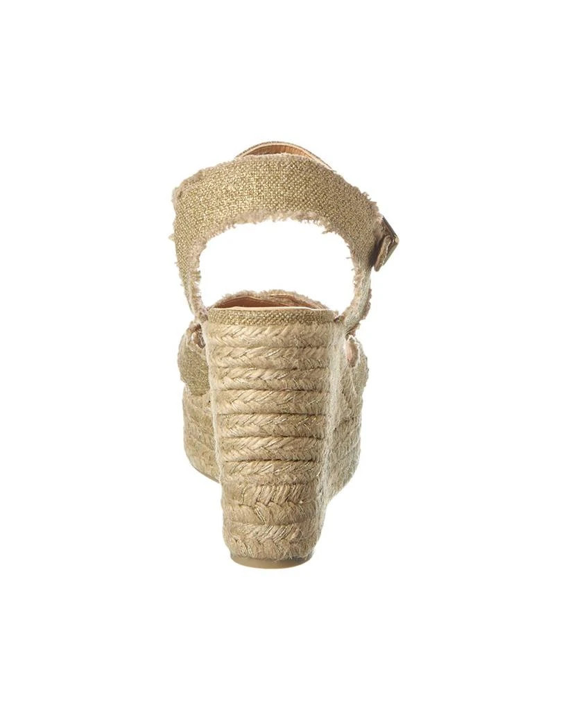 CASTAÑER Bromelia 100 Metallic Canvas Wedge Espadrille 3