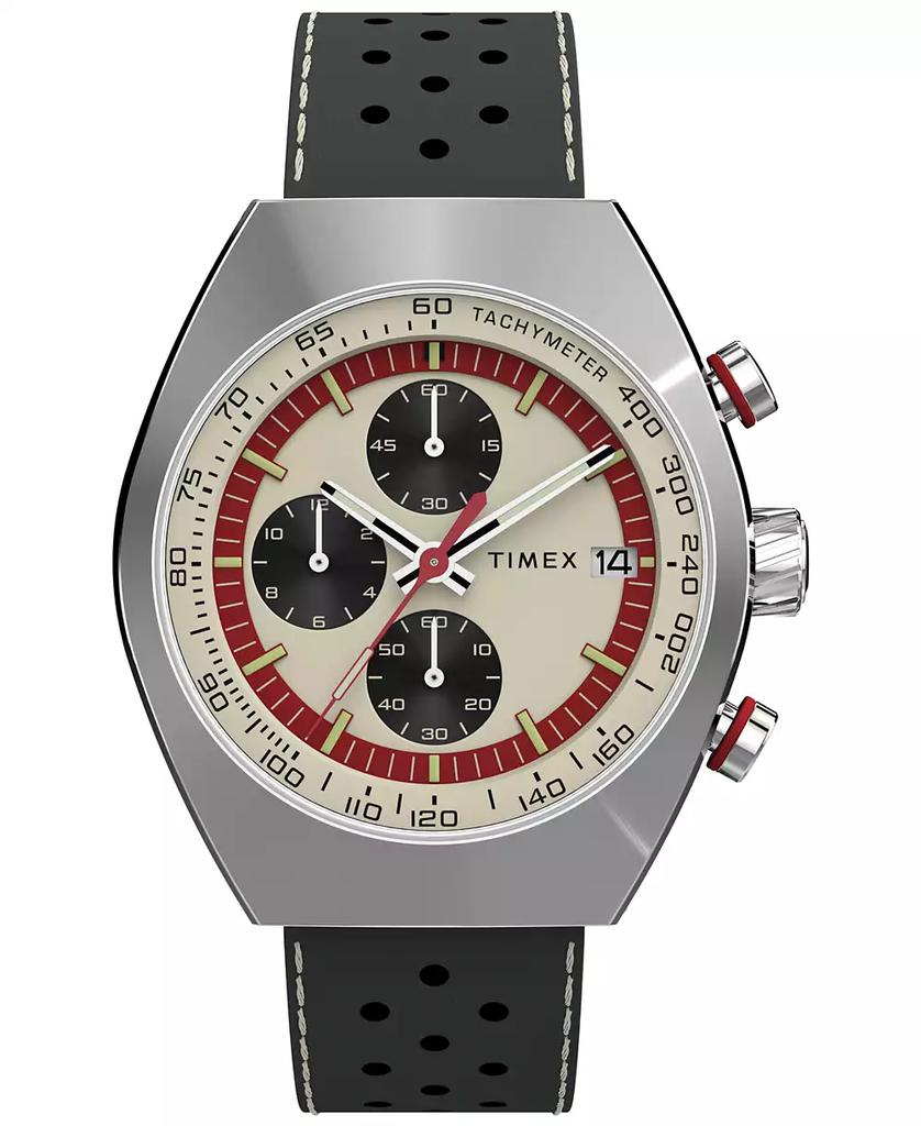 Timex Men's Quartz Analog Brown Leather Watch, 42mm