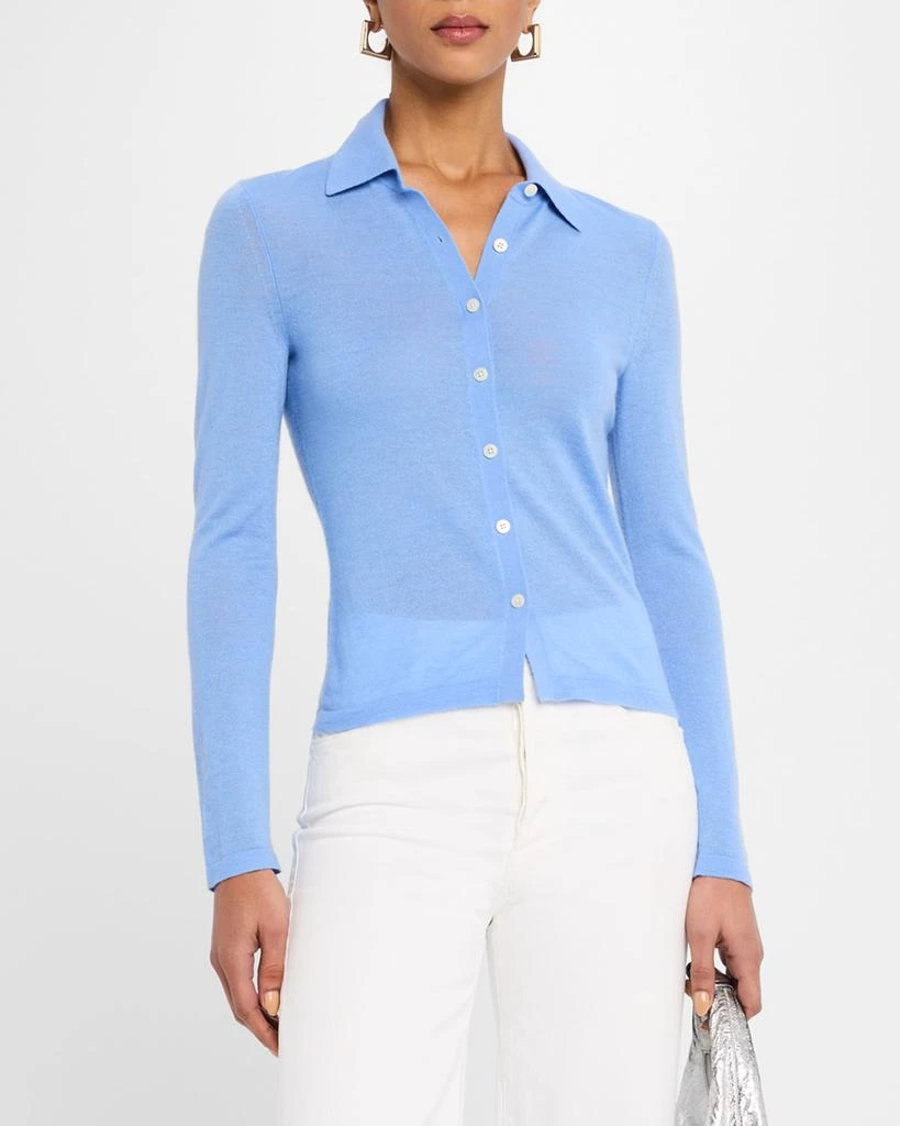 Guest in Residence Elle Cashmere Button-Front Shirt 4