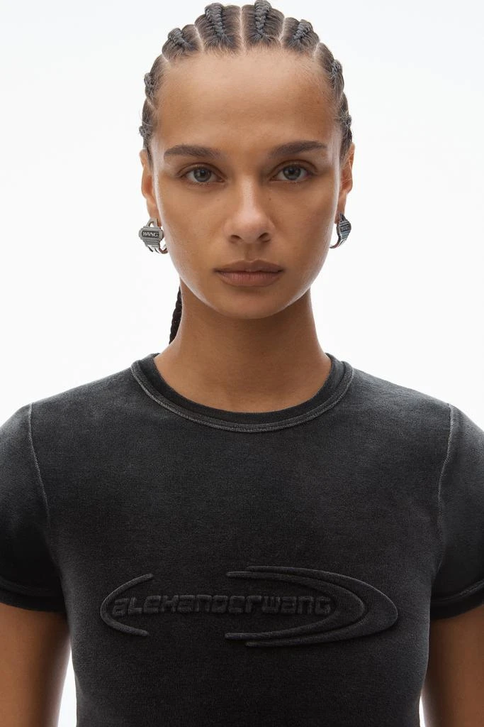 Alexander Wang Baby Tee in Plush Velour 5