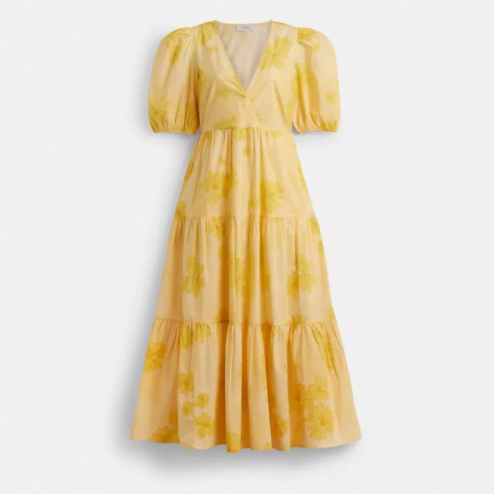 Coach Long Cotton Floral Dress 1