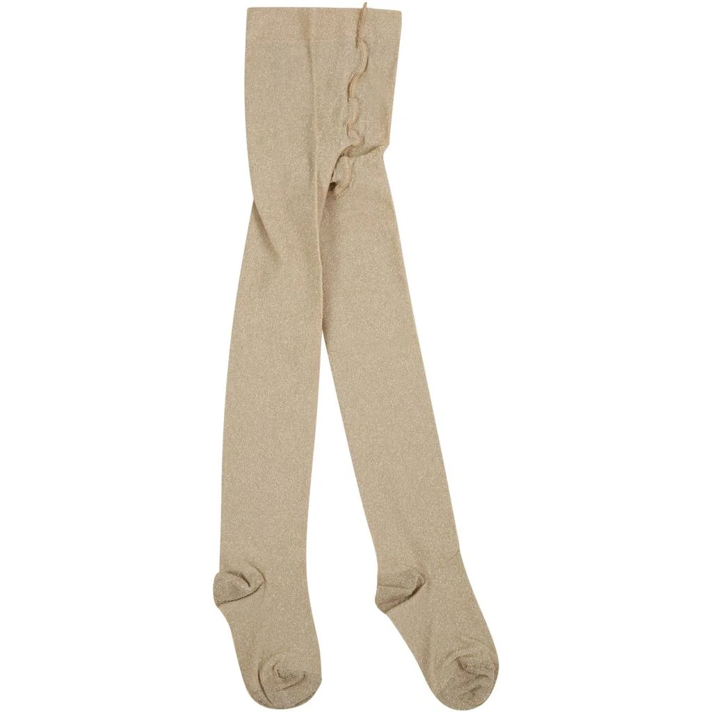La Perla Gold Tights For Girl 1