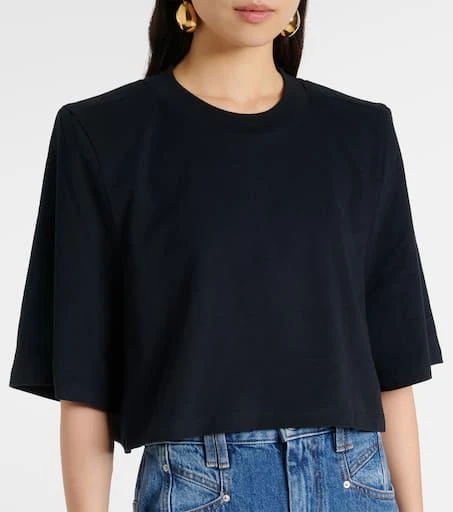 Isabel Marant Zaely cropped cotton jersey T-shirt 4