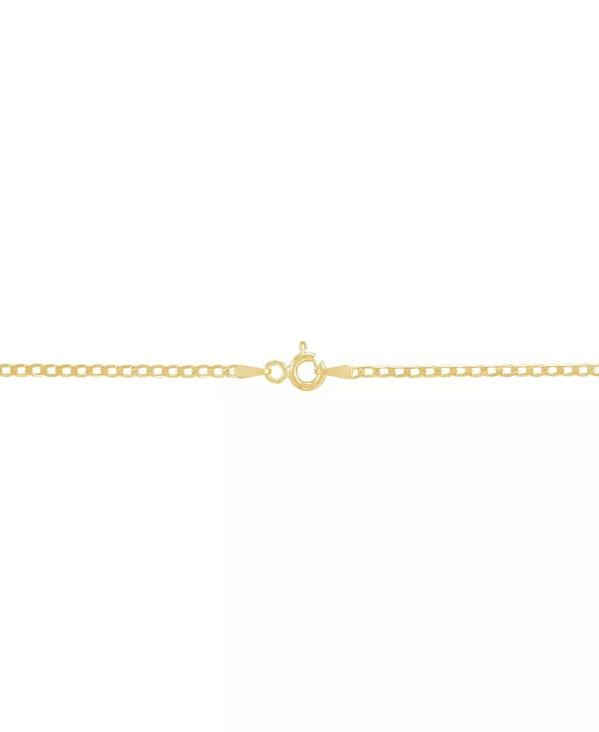 Italian Gold Polished 20" Curb Chain in Solid 10K Yellow Gold 4