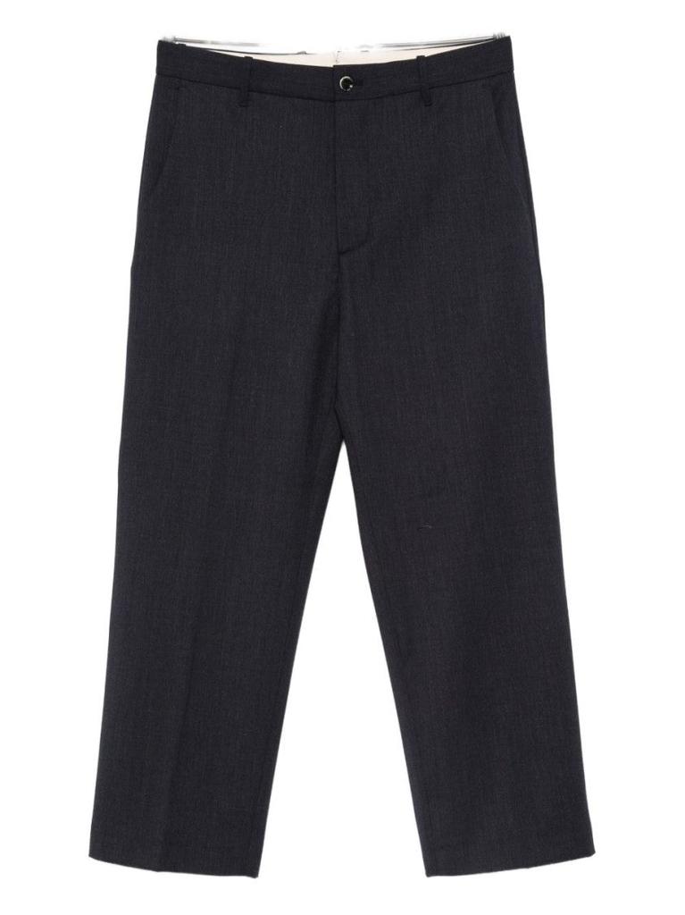 Nine In The Morning Cropped Tailored Trousers With Clean Front