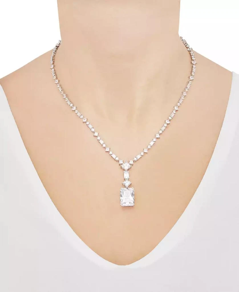 Arabella Cubic Zirconia Multi-Cut Fancy 18" Pendant Necklace in Sterling Silver 2