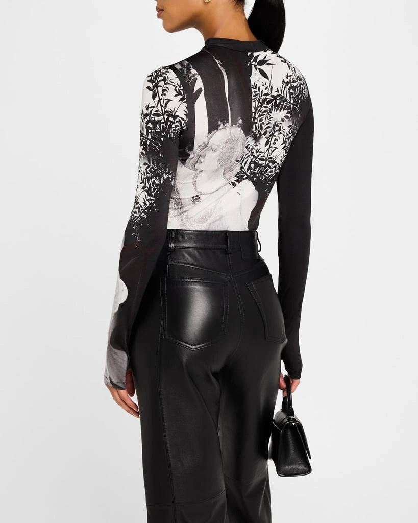 Alice + Olivia Renaissance Fresco Delaina Long-Sleeve Turtleneck Top 3