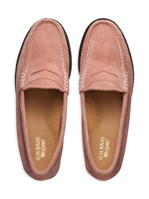 G.H. Bass Whitney Hairy Suede Penny Loafers 4