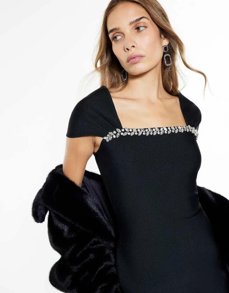 Shop River Island lace insert midi dress in white on Sale at BeyondStyle   Get 25% Off River Island lace insert midi dress in white with Limited-Time  Flash Deals, Exclusive Discounts, and