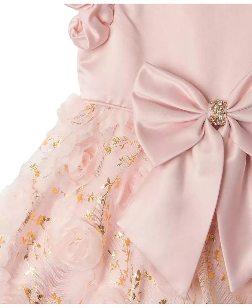 Rare Editions Baby Girls Soutache Foil Mesh Social Dress 3