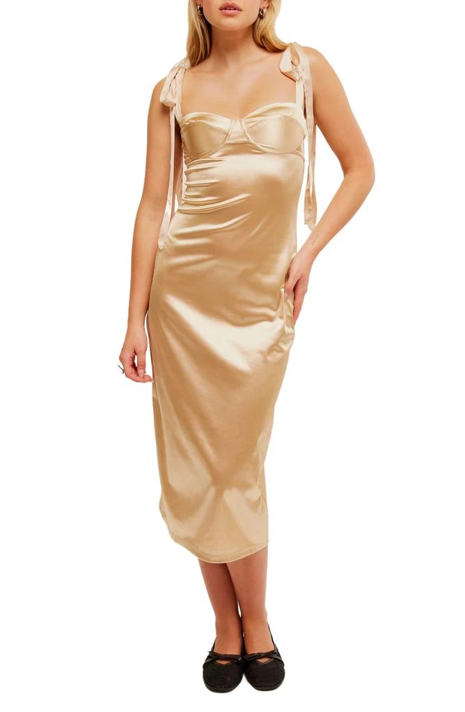 Shop Casino Got Glam Tie Strap Satin Midi Dress on Sale at BeyondStyle   Get 80% Off Casino Got Glam Tie Strap Satin Midi Dress with Limited-Time  Flash Deals, Exclusive Discounts, and