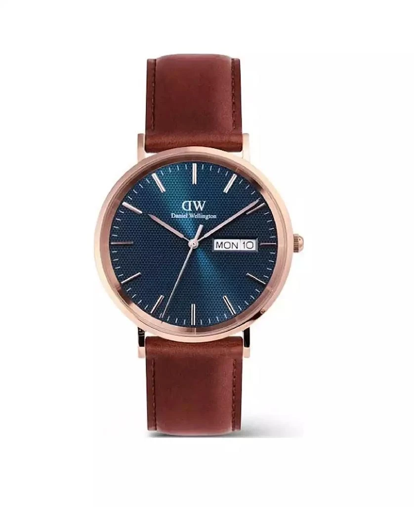 Daniel Wellington Men's Analog Brown Leather Watch, 40mm 3