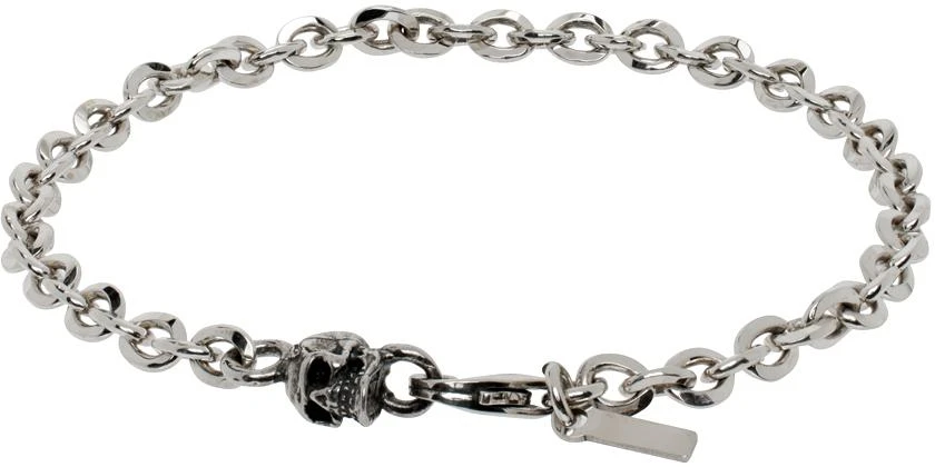 Emanuele Bicocchi SSENSE Exclusive Silver Skull Bracelet 2