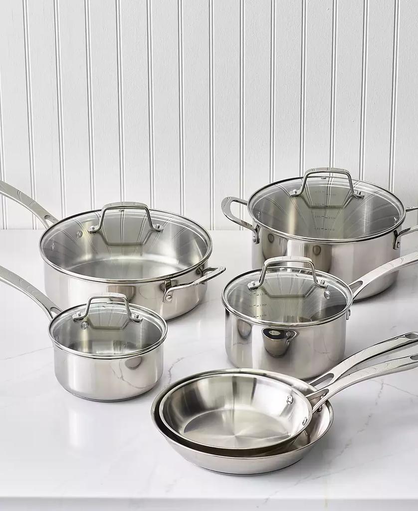 Martha Stewart Castelle Stainless Steel 10 Piece Cookware Set