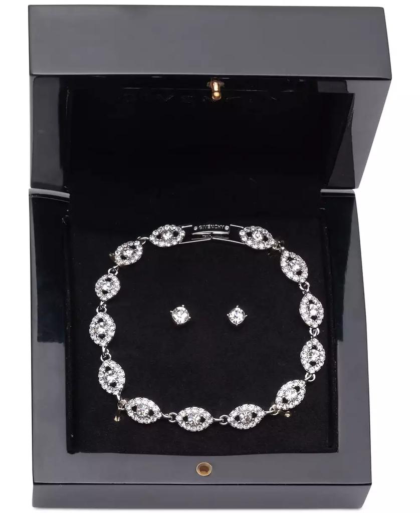 Givenchy 2-Pc. Set Stone & Crystal Link Bracelet & Crystal Stud Earrings