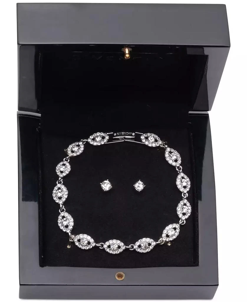 Givenchy 2-Pc. Set Stone & Crystal Link Bracelet & Crystal Stud Earrings 2