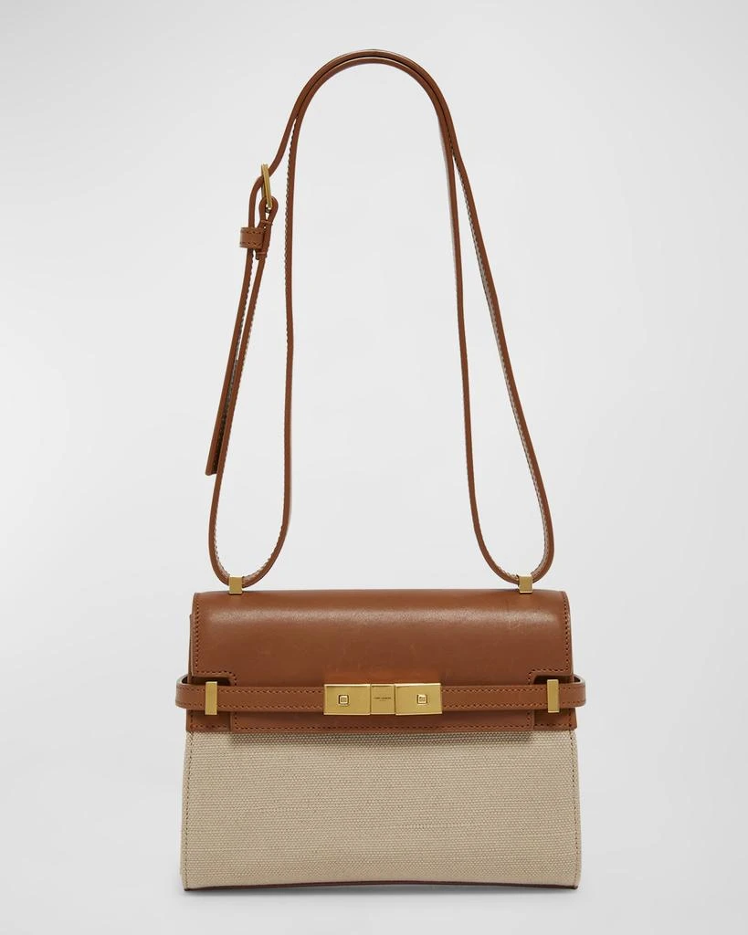 Yves Saint Laurent Manhattan Mini Crossbody Bag in Canvas and Leather 1