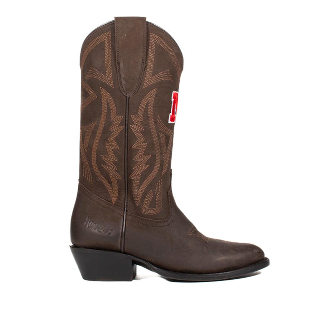 Gameday Boots University of Nebraska Embroidered Round Toe Pull On Cowboy Boots
