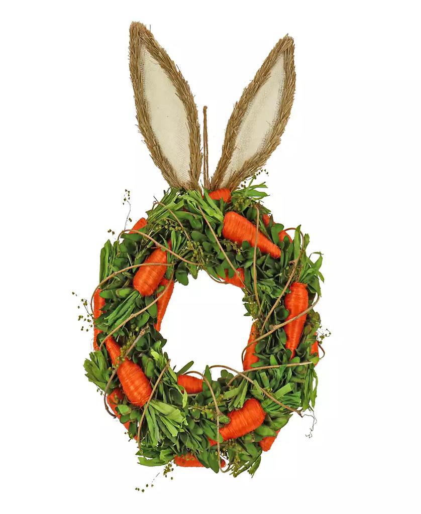 National Tree Company 21" Bunny Ears Carrot Wreath