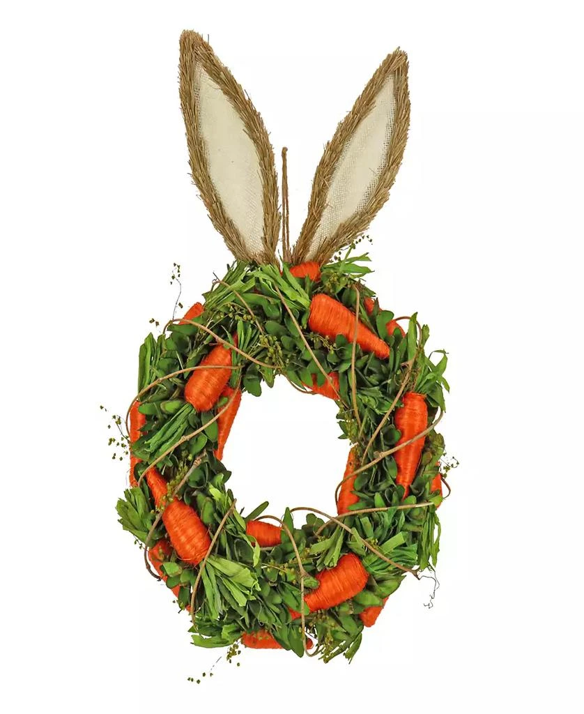 National Tree Company 21" Bunny Ears Carrot Wreath 1
