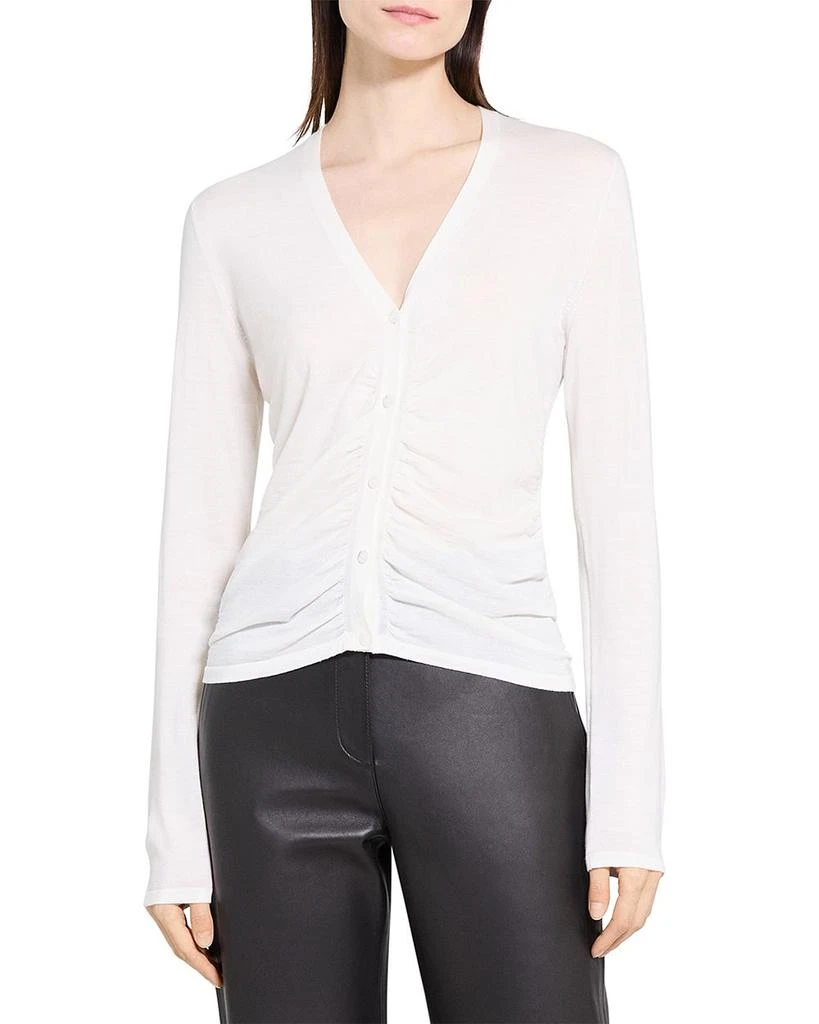 Theory Shirred Cardigan Sweater 1