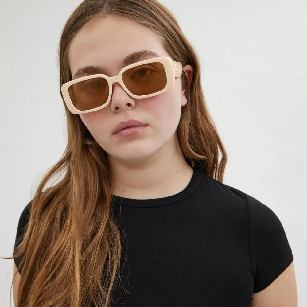 Coach Narrow Rectangle Sunglasses 2