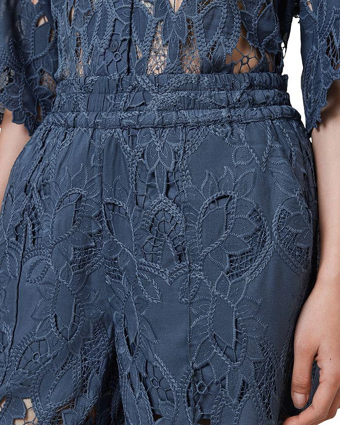 ALL SAINTS Charli Floral Lace Wide Leg Pants 4