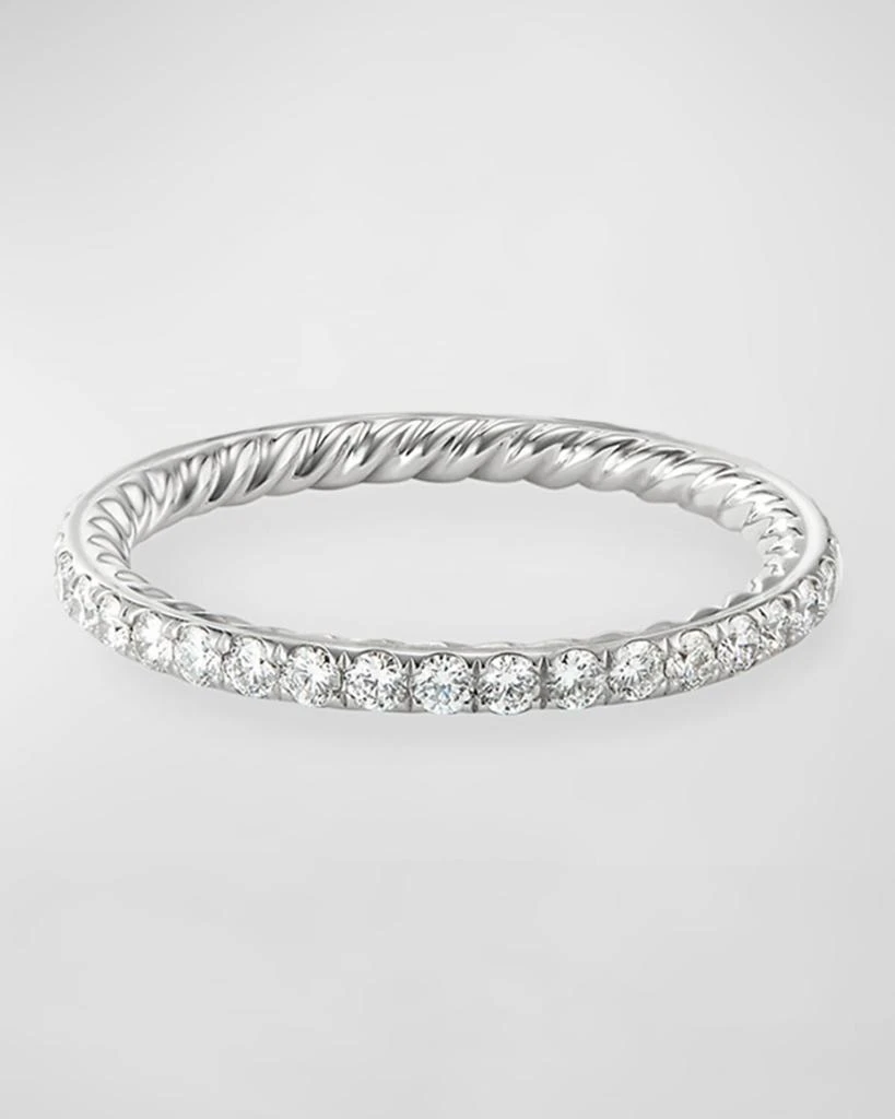 David Yurman DY Eden Band Ring with Gemstones in Platinum, 1.85mm