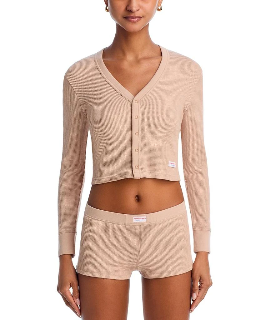 Alexander Wang Cropped Waffle Cardigan 5
