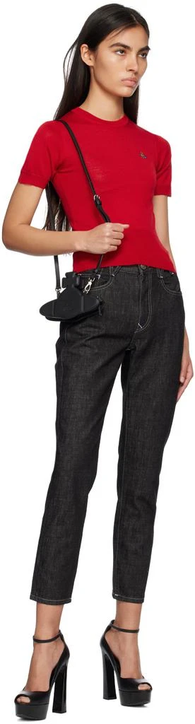 Vivienne Westwood Black Nano Orb Crossbody Bag 4