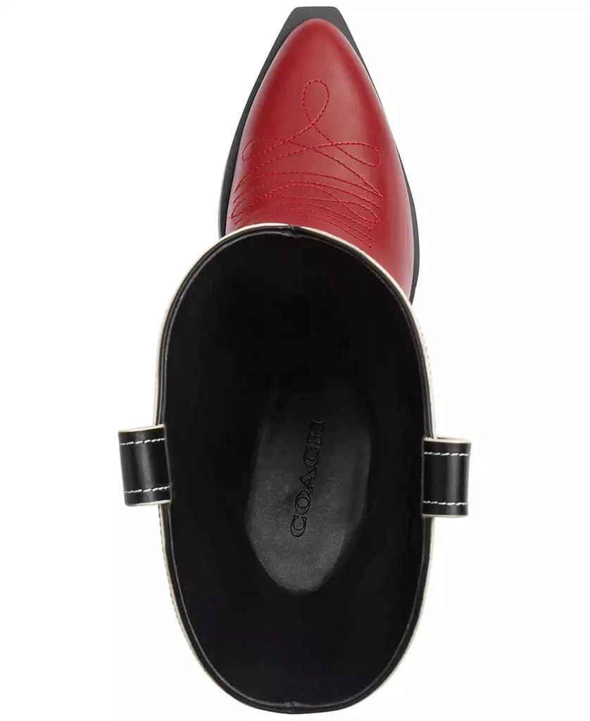 Coach Women's Aria Leather Tall Low-Heel Cowboy Boots 4