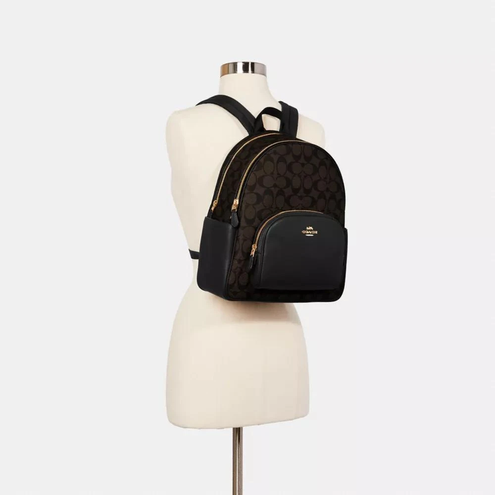 Coach Court Backpack In Signature Canvas 6