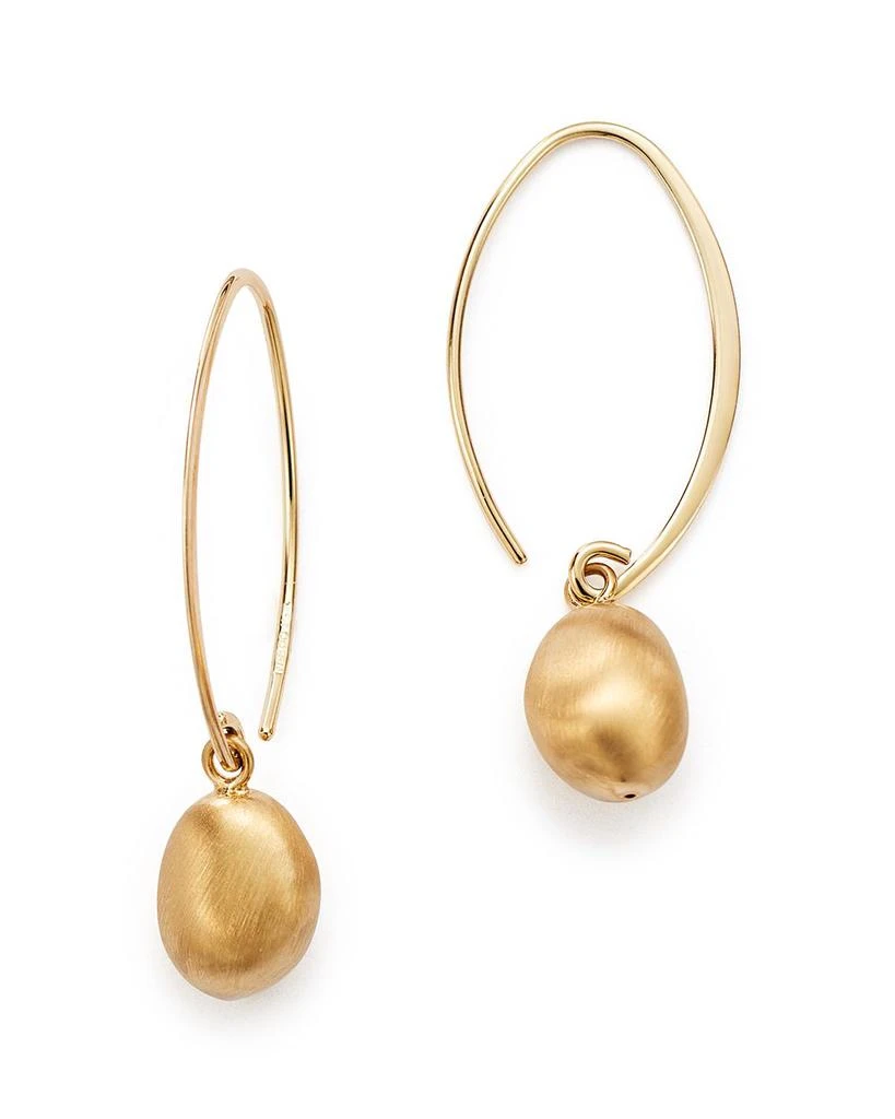 Bloomingdale's 14K Yellow Gold Satin Drop Threader Earrings 1