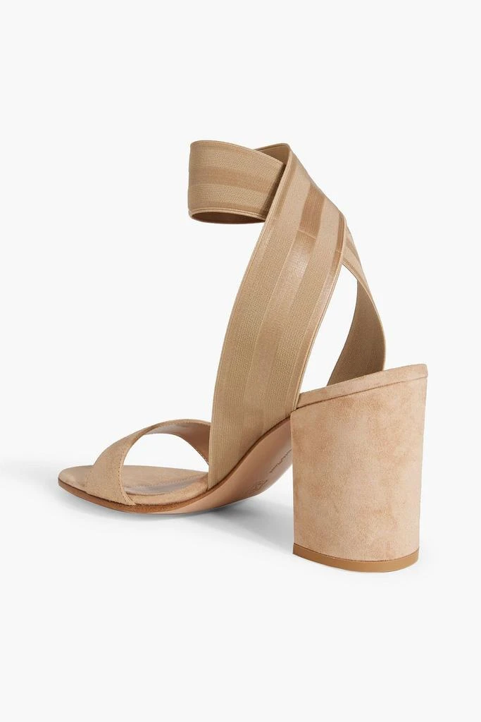 Gianvito Rossi Emily suede and stretch sandals 3