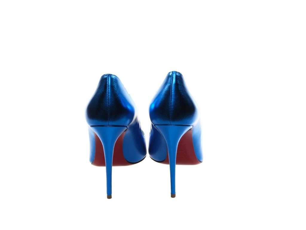 Christian Louboutin Hot Chick 100 Blue Mirrored Patent Leather High Heel Pumps 2