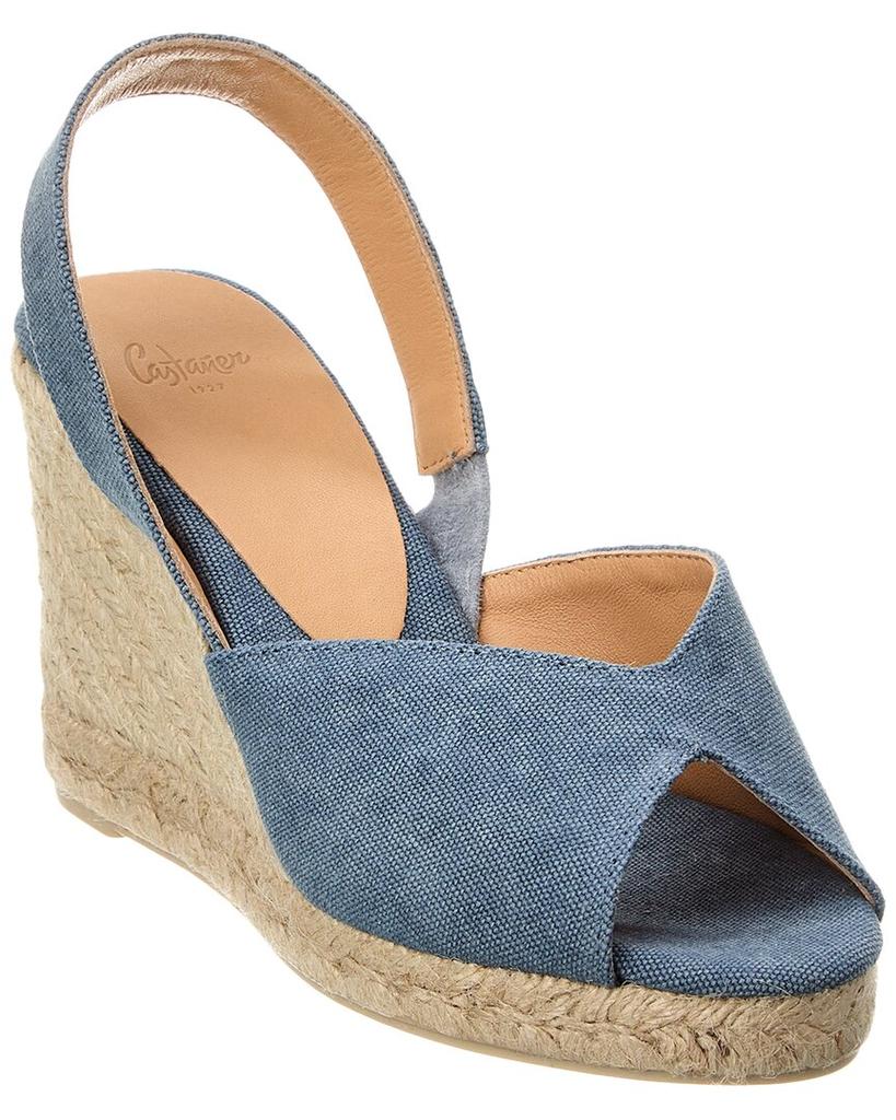 Castañer Castañer Brisa Canvas Slingback Wedge Sandal