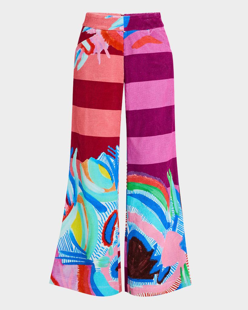 Rianna + Nina Betty Wide Leg Corduroy Fantasia Pants
