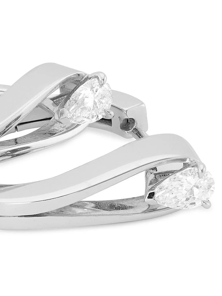 Repossi Serti Inversé 18K White Gold & 0.2 TCW Diamond Single Hoop Earring 4