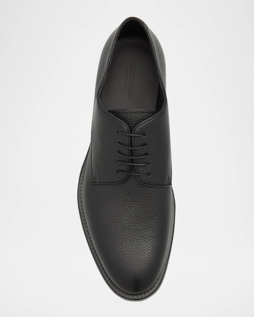 Giorgio Armani Men's Grained Leather Derby Shoes 6