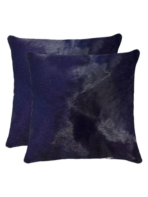 Natural 2-Pack Square Cowhide Pillow Set 1