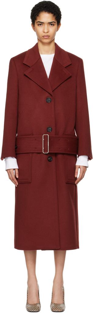 コート SALVATORE FERRAGAMO Tiziano Red Wool Blend Coat Ferragamo Tiziano Red Wool Blend Coat – LOZURI®