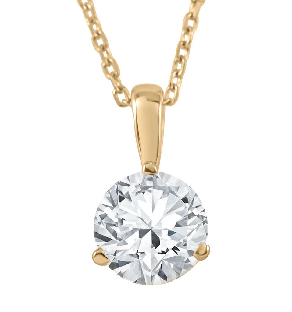 Pompeii3 1/4 ct Solitaire Diamond Pendant available in 14K and Platinum