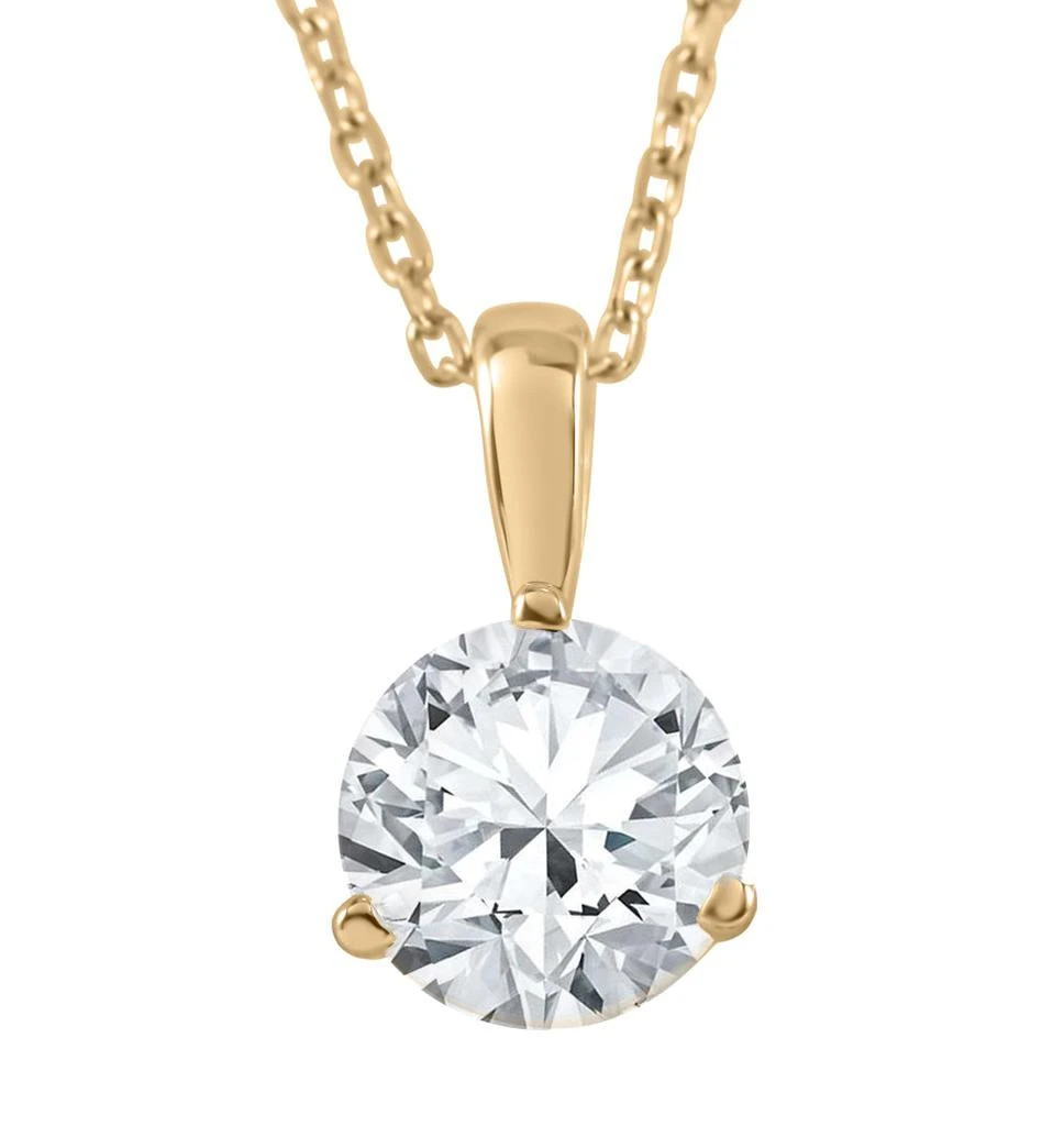 Pompeii3 1/4 ct Solitaire Diamond Pendant available in 14K and Platinum 1