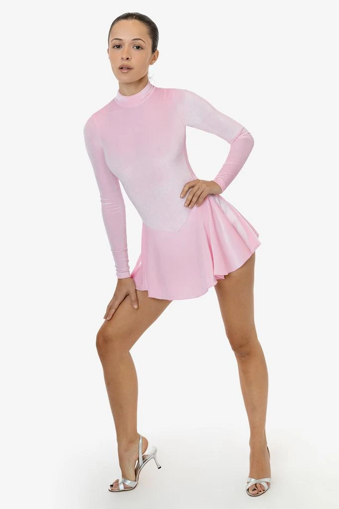 Los Angeles Apparel VVT410 - Velvet Long Sleeve Mockneck Skirted Leotard 24